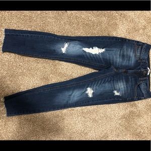 Distressed jeans
